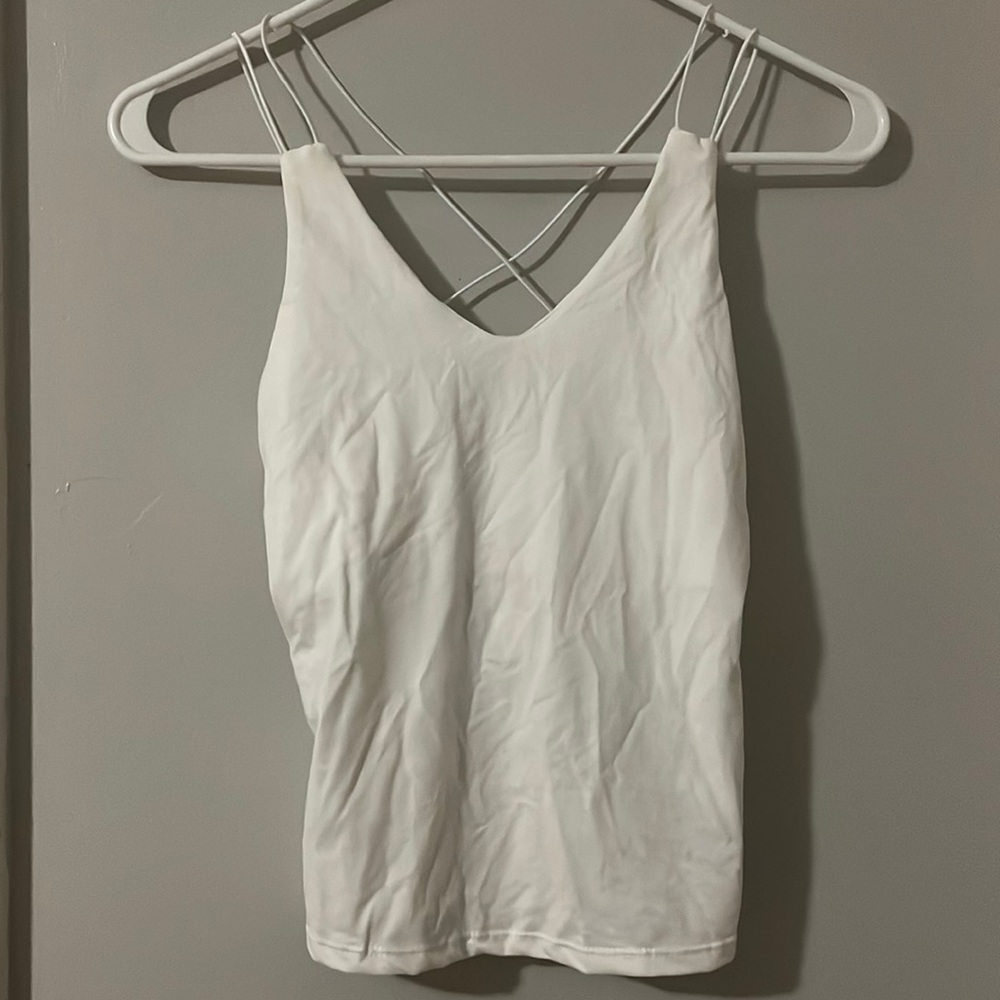 White cross cross cami